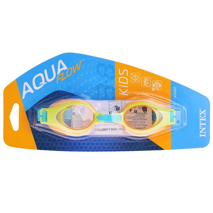 Очки для плавания, от 3 до 8 лет, 55611 INTEX, цвета микс