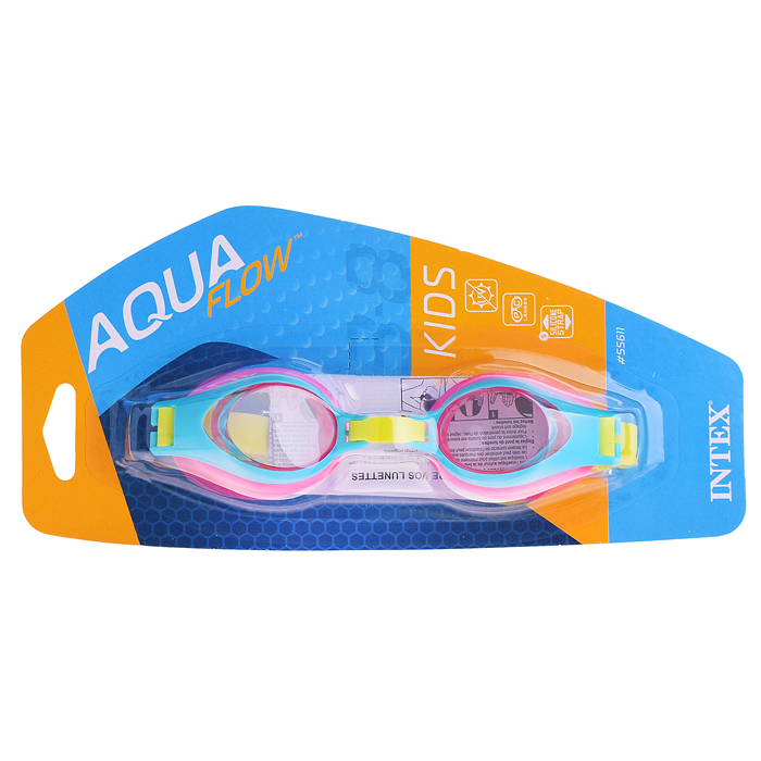 Очки для плавания, от 3 до 8 лет, 55611 INTEX, цвета микс