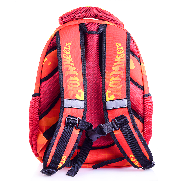 Рюкзак "Hot Wheels" облегченный с анатомической спинкой, 3 отделениями на молнии, на каждой мо