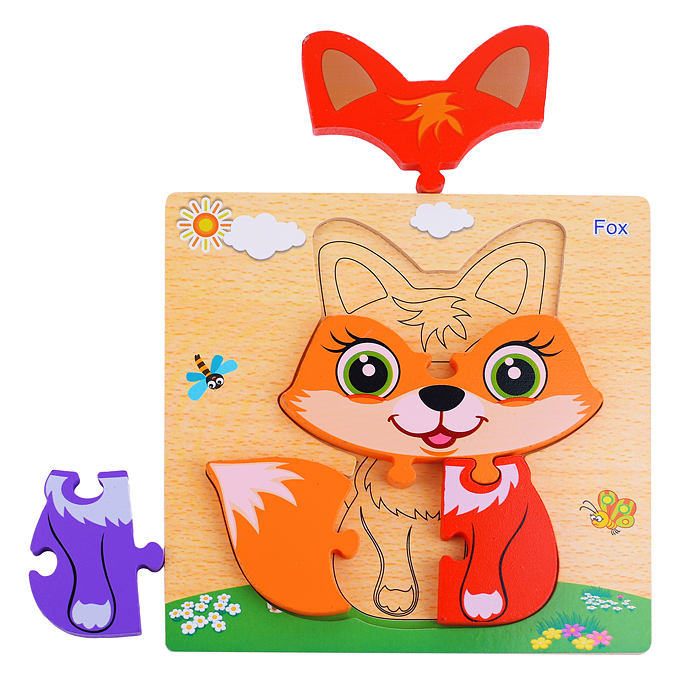 Фото к товару Пазл-вкладыш D1092 "Лисичка" Пазл-вкладыш D1092 "Лисичка"