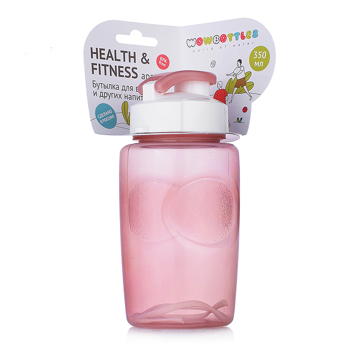 Бутылка для воды и др.напитков "HEALTH and FITNESS" 350 ml.anatomic, в асс.