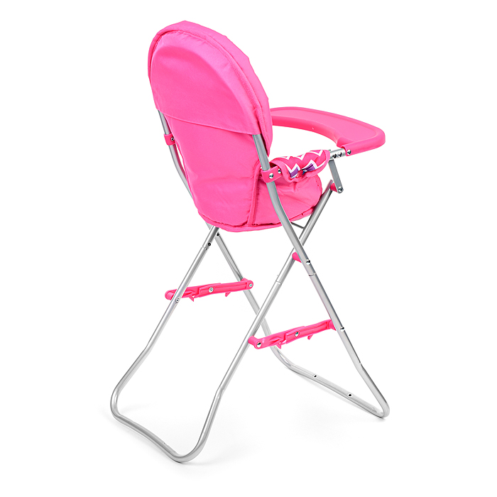 Фото к товару Набор аксессуаров для кукол (стульчик для кормления, коляска, кроватка, сумка), цвет розовый зигзаг Набор аксессуаров для кукол (стульчик для кормления, коляска, кроватка, сумка), цвет розовый зигзаг