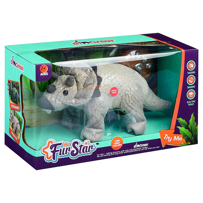 Динозавр мягкий T861 р/у, 27MHz в коробке