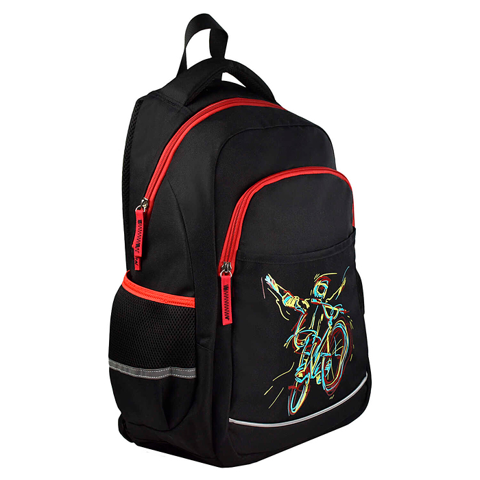 Рюкзак школьный "Байк трек" (29х43х14,5 см, полиэстер, шелкография, 1 отделение)