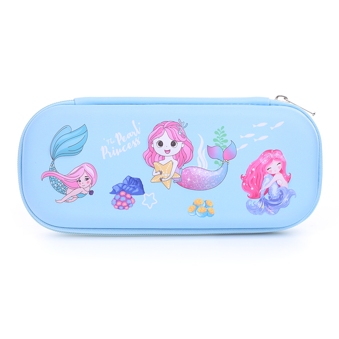 Пенал1 отделение 1 откидная планка-органайзер, карман-сетка  EVA молния, объемный рисунок, 