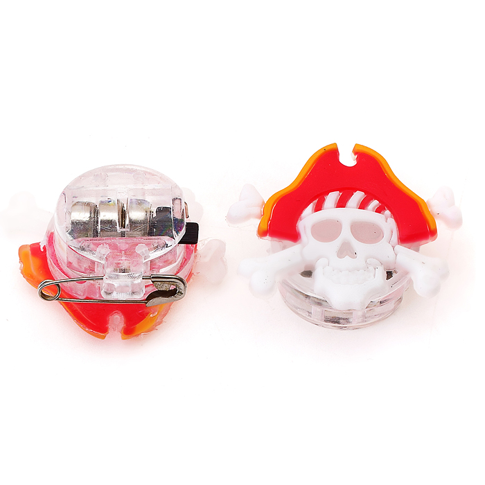 Значок 00-2901 "Пиратский череп" с подсветкой