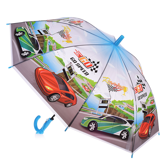 Зонт детский 00-1932 "Гоночные машины" (50см.)