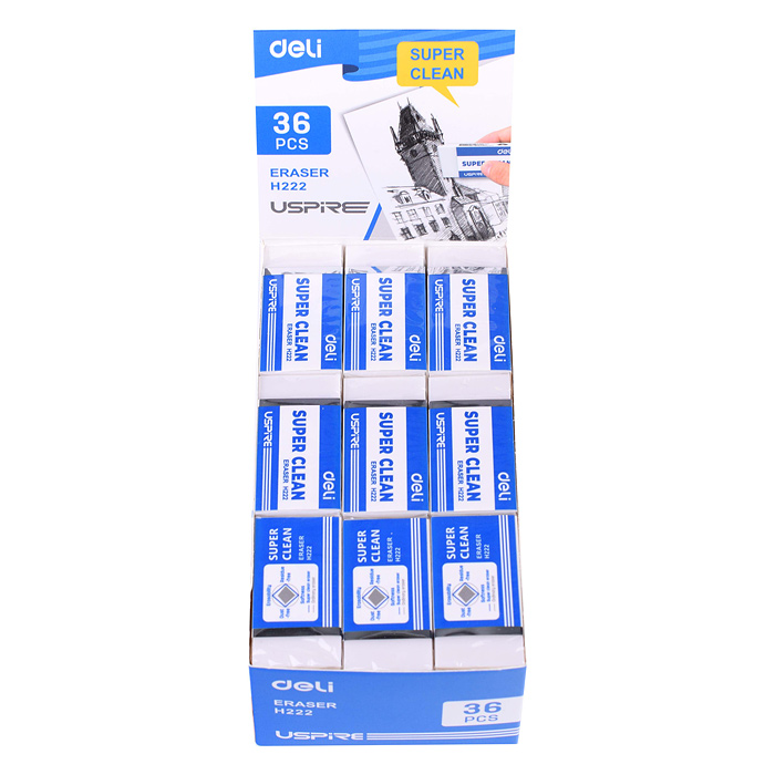 Фото к товару Ластик Uspire прямоугольный, 45х22.5х10.5мм, белый, индивидуальная картонная упаковка Ластик Uspire прямоугольный, 45х22.5х10.5мм, белый, индивидуальная картонная упаковка