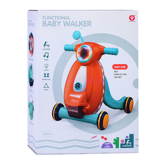 Ходунки 922-605 "Мотобайк" свет, звук, розовый