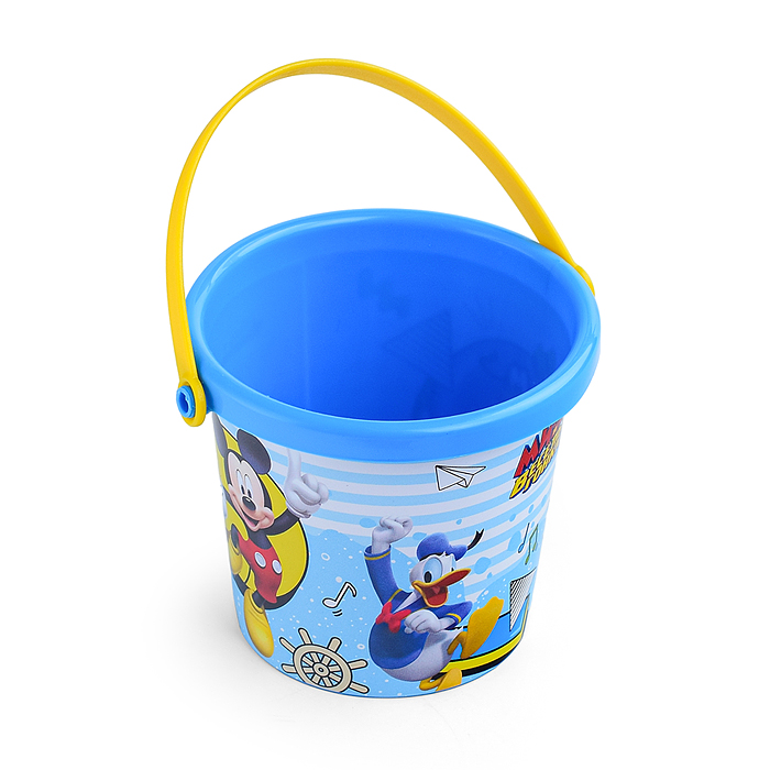 Набор Disney «Микки и Весёлые гонки» №3: ведро малое с наклейкой, ситечко-цветок, совок №2, грабельк
