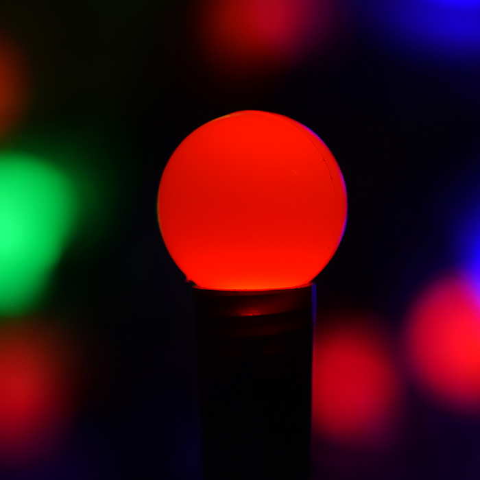 Электрогирлянда Шарик матовый, 20 ламп, цветная