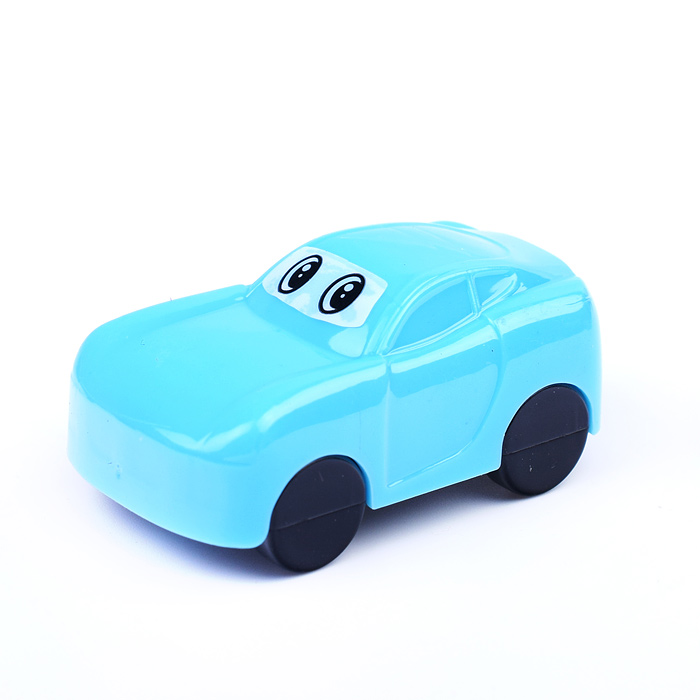 Точилка для карандашей "Машинка" 1 отверстие, с контейнером, пластмассовая в форме машинки,