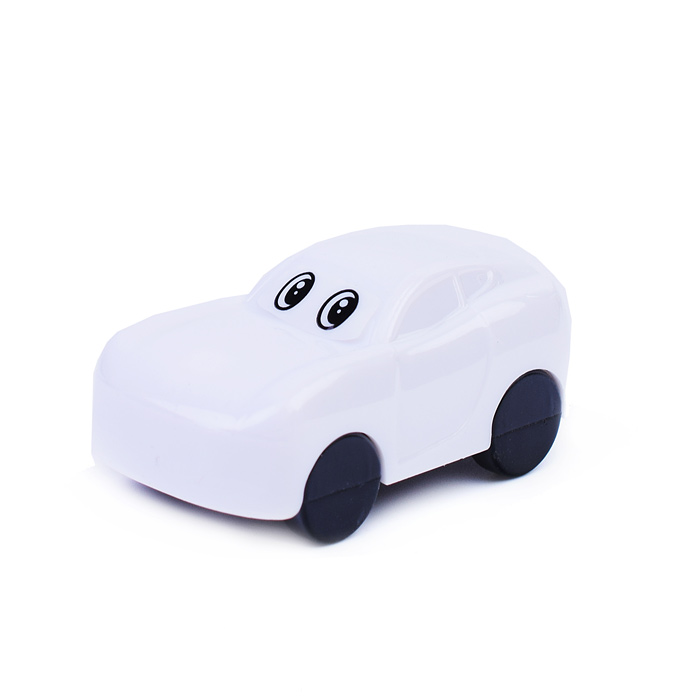 Точилка для карандашей "Машинка" 1 отверстие, с контейнером, пластмассовая в форме машинки,