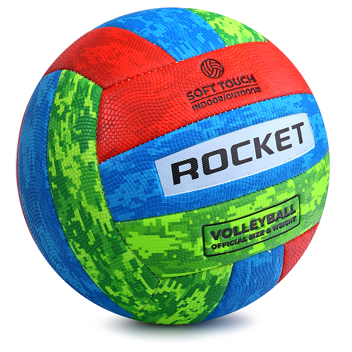 Фото к товару Мяч волейбольный ROCKET, PU, размер 5, 230 г Мяч волейбольный ROCKET, PU, размер 5, 230 г