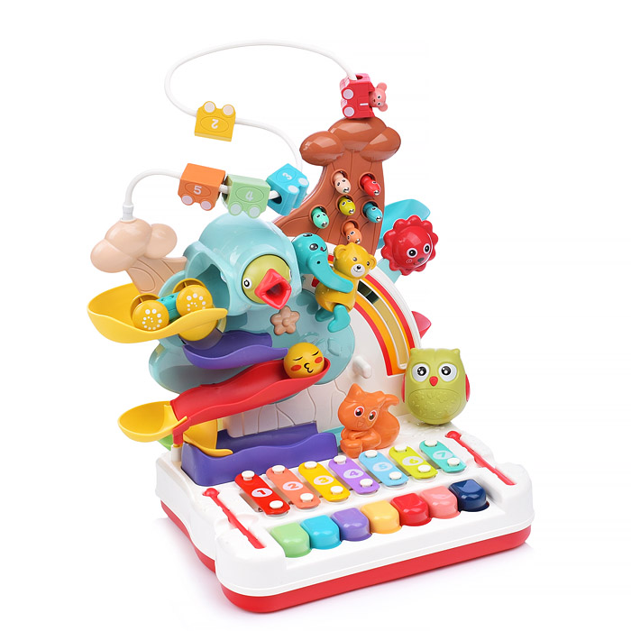 Модуль развивающий 688-33 "Веселые зверята" с металофоном и пианином, в коробке