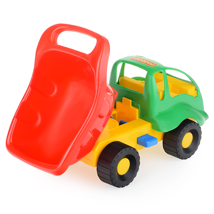 Набор №58: "Муравей", автомобиль-самосвал + совок №2, грабельки №2, 2 формочки