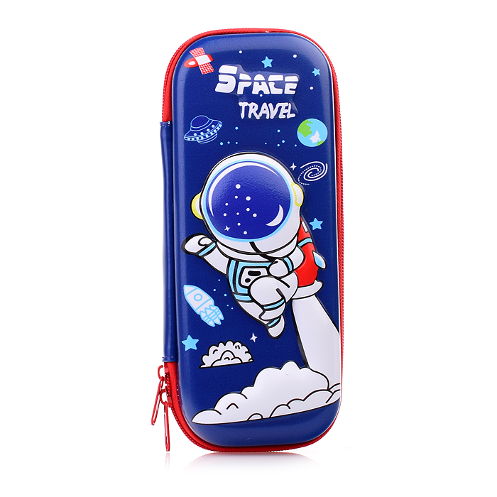 Пенал 3D двухсекционный  без наполнения  ассорти "Космос" ассорти 5 видов 