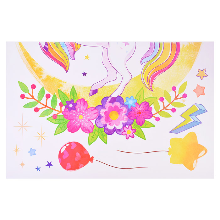 Интерьерная наклейка "Unicorn" 60x90 см, ПВХ, в пластиковом пакете с блистерным подвесом