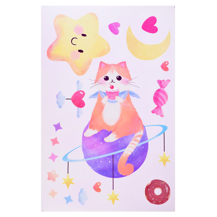 Интерьерная наклейка "Dreams about Unicorn" 60x90 см, ПВХ, в пластиковом пакете с блистерны