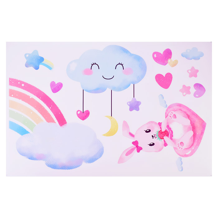 Интерьерная наклейка "Dreams about Unicorn" 60x90 см, ПВХ, в пластиковом пакете с блистерны