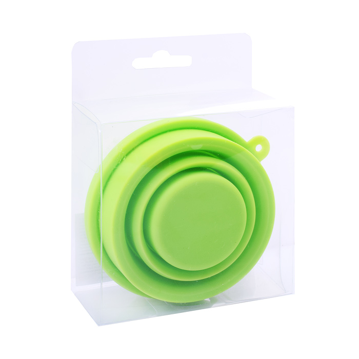 Стакан для ИЗО "School" силиконовый, складной, в собранном виде 80x90x80 мм, в сложенном 80