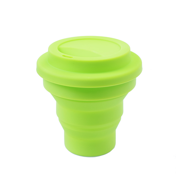 Стакан для ИЗО "School" силиконовый, складной, в собранном виде 80x90x80 мм, в сложенном 80