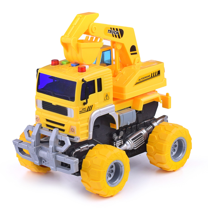 Машина WY513C "Строительная техника" с ковшом, 1:20 (свет, звук) на батарейках, в коробке