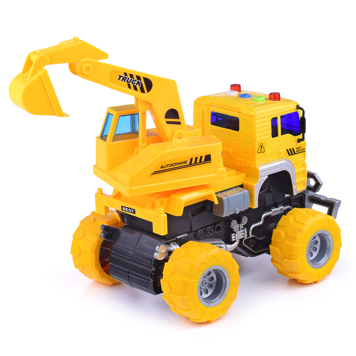 Машина WY513C "Строительная техника" с ковшом, 1:20 (свет, звук) на батарейках, в коробке