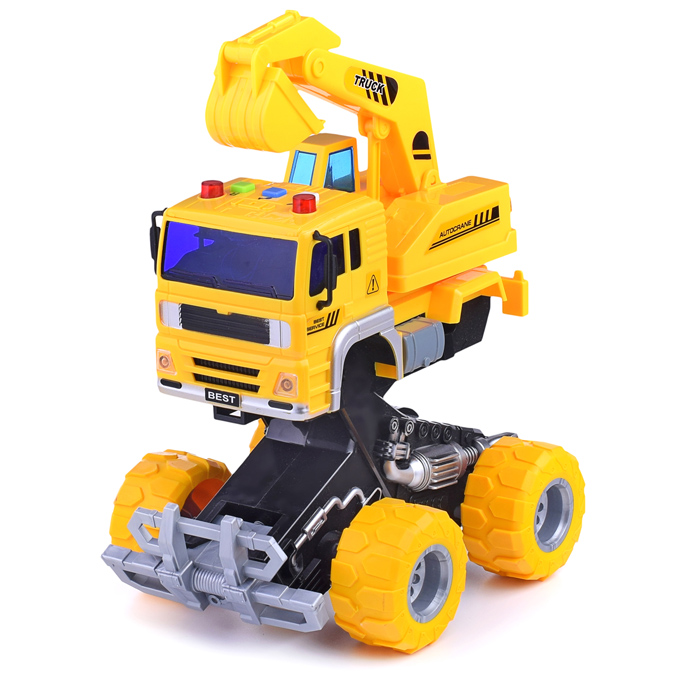 Машина WY513C "Строительная техника" с ковшом, 1:20 (свет, звук) на батарейках, в коробке