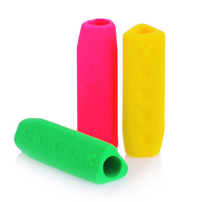 Набор ластиков Pencil Holder, термопластичная резина, треугольный, 3 шт, размер 40х13 мм, 1 дизайн, 