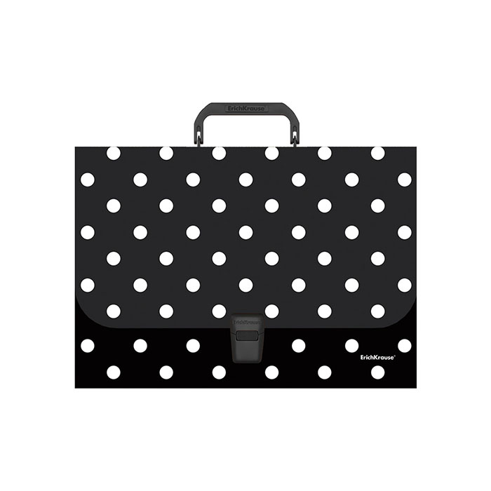 Портфель пластиковый Dots in Black, A4 