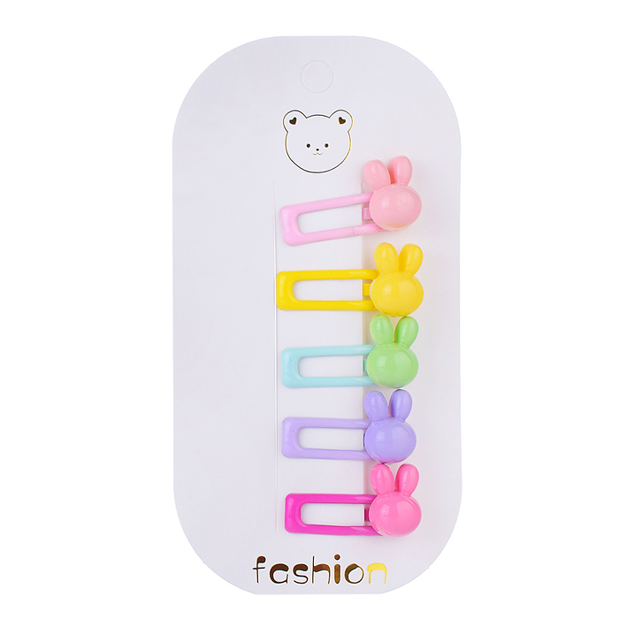 Фото к товару Набор заколок для волос 00-3884 "Зайчик" в пакете Набор заколок для волос 00-3884 "Зайчик" в пакете