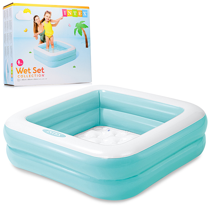 Бассейн надувной детский,86 х 86 х 25 см, 57100NP INTEX