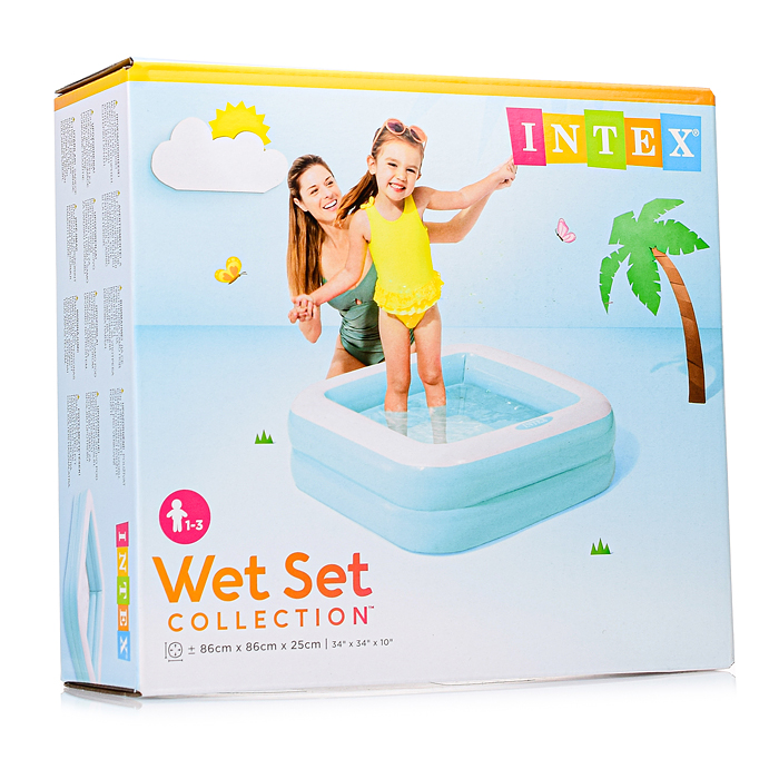 Бассейн надувной детский,86 х 86 х 25 см, 57100NP INTEX