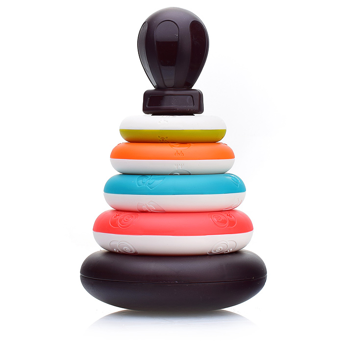 Пирамидка S-Y004 "Цветные кольца" в коробке