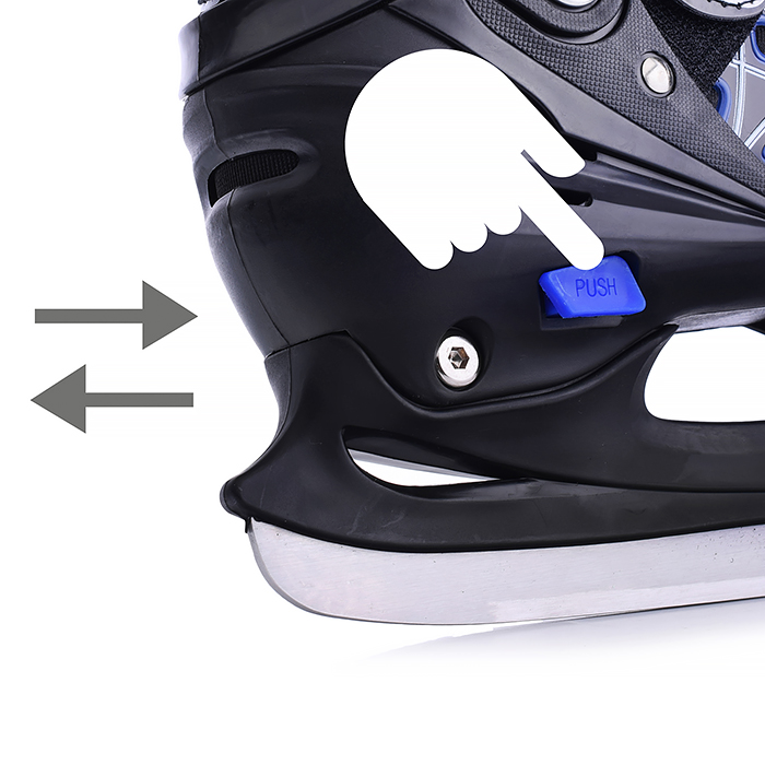 Коньки детские 00-1382, размер L, синий