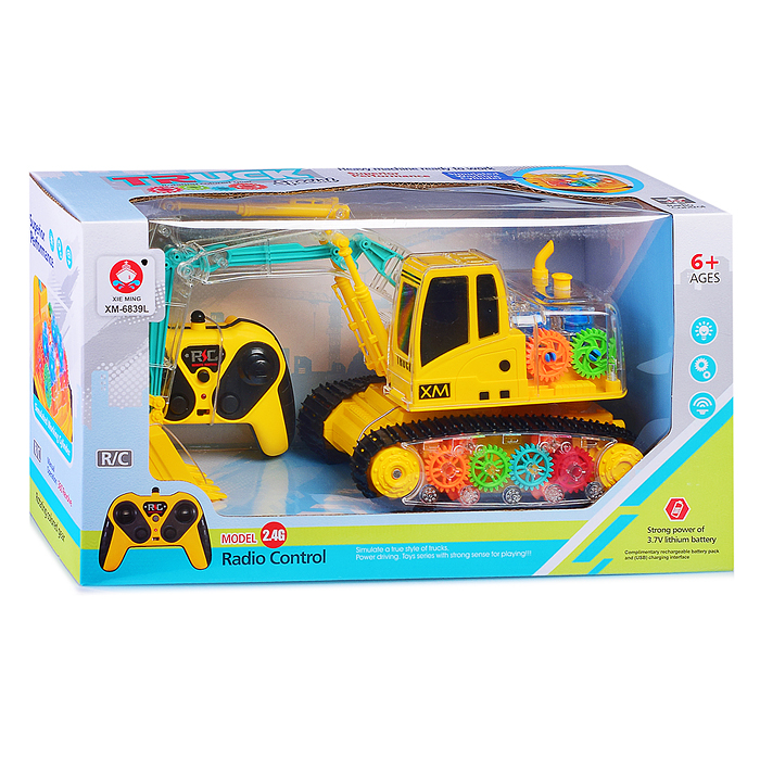 Машина XM-6839L "Экскаватор" на р/у, в коробке