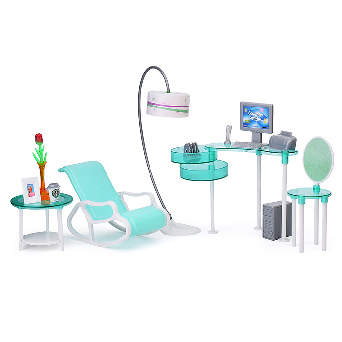 Фото к товару Набор мебели для кукол 2818 "Компьютерный кабинет" в коробке Набор мебели для кукол 2818 "Компьютерный кабинет" в коробке