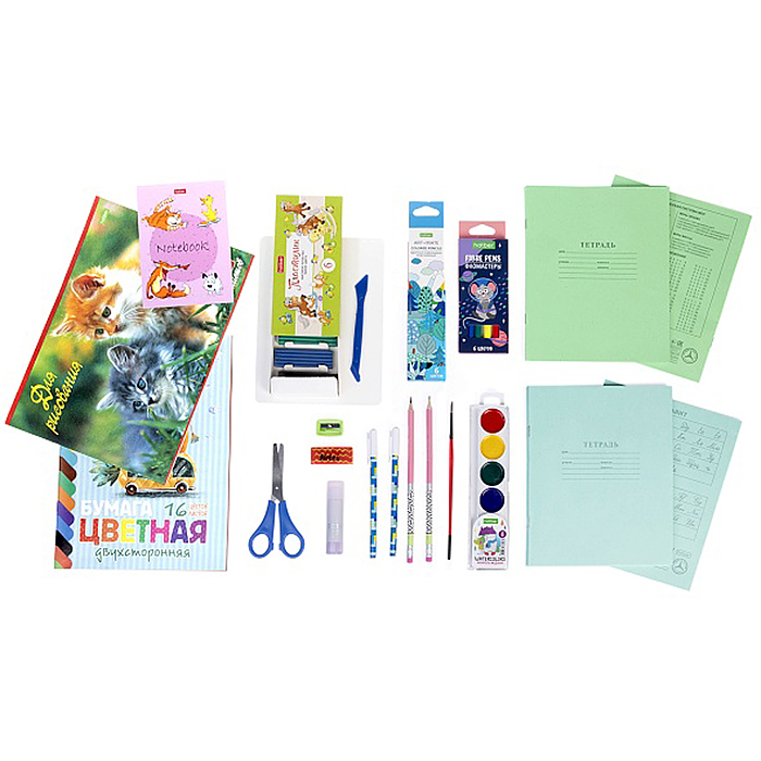 Набор школьно-письменных принадлежностей для первоклассника "Школьная пора"