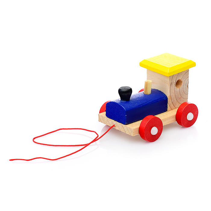 Каталка D0084 "Паровозик" с конструктором