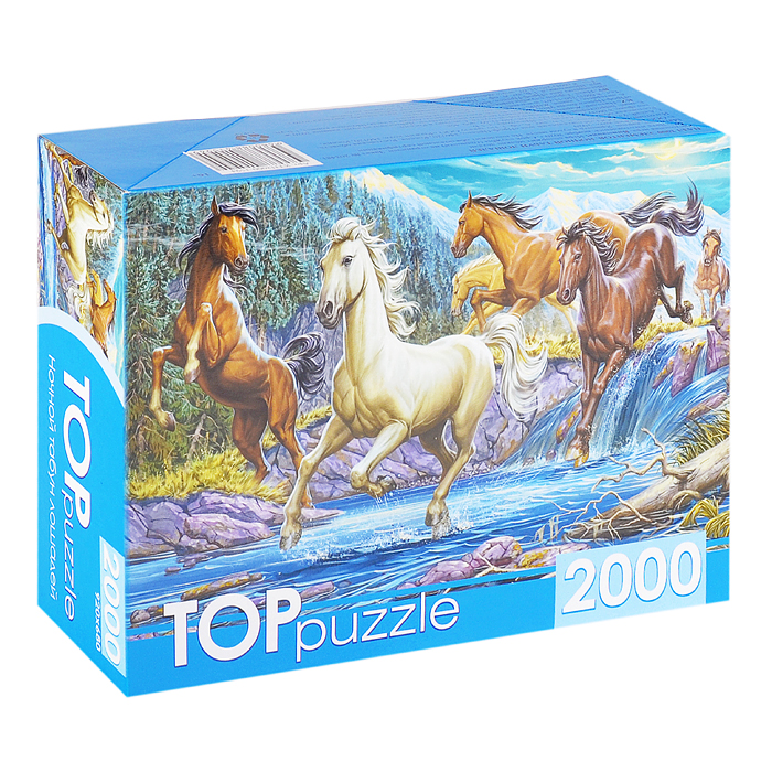 Пазлы 2000 TOPpuzzle "Ночной табун лошадей" Пазлы 2000 TOPpuzzle "Ночной табун лошадей"