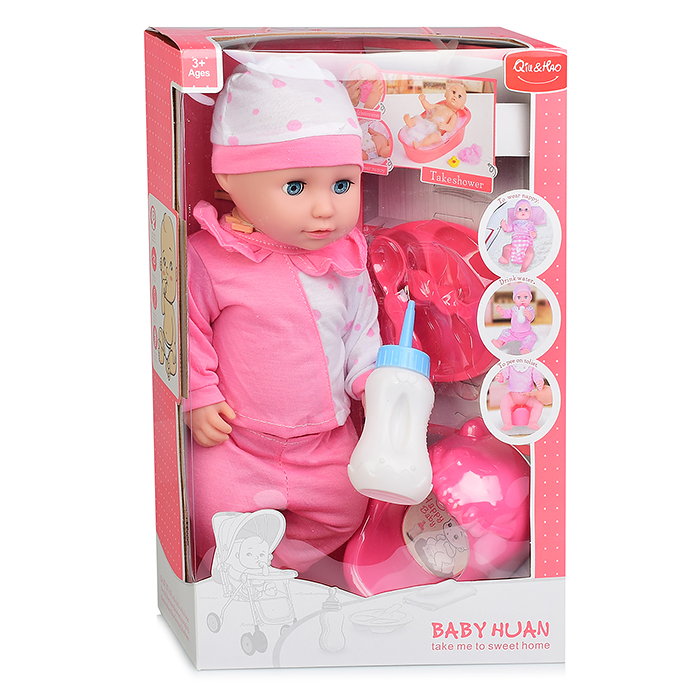 Пупс QH3005-22 с аксессуарами, в коробке