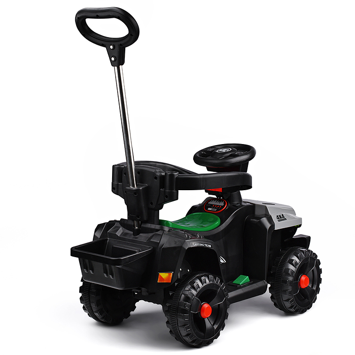 Электромобиль U014101Y "Яркий старт" с родительской ручкой, на аккумуляторе, серый 