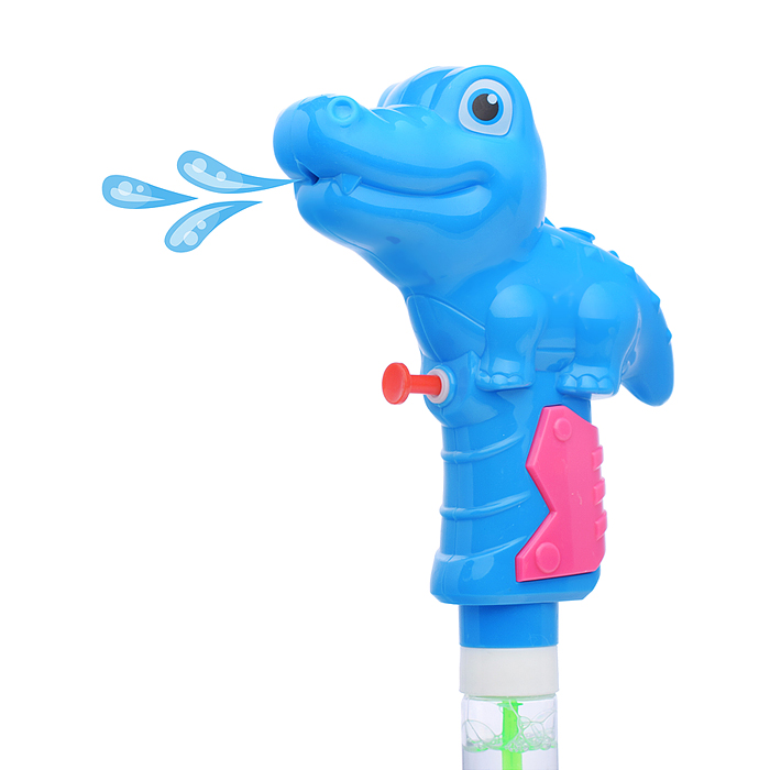 Фото к товару Мыльные пузыри 00-4067 "Крокодил" стреляет водой, 23 см. Мыльные пузыри 00-4067 "Крокодил" стреляет водой, 23 см.