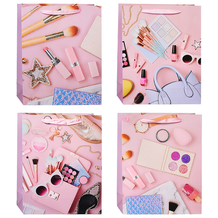 Пакет подарочный 00-4293 "Make up" 26x10x32 см, 3D