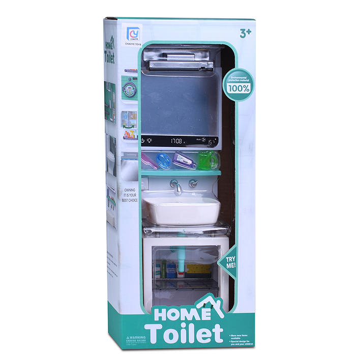 Набор мебели для кукол 818-351 "Умывальник" с подсветкой, в коробке