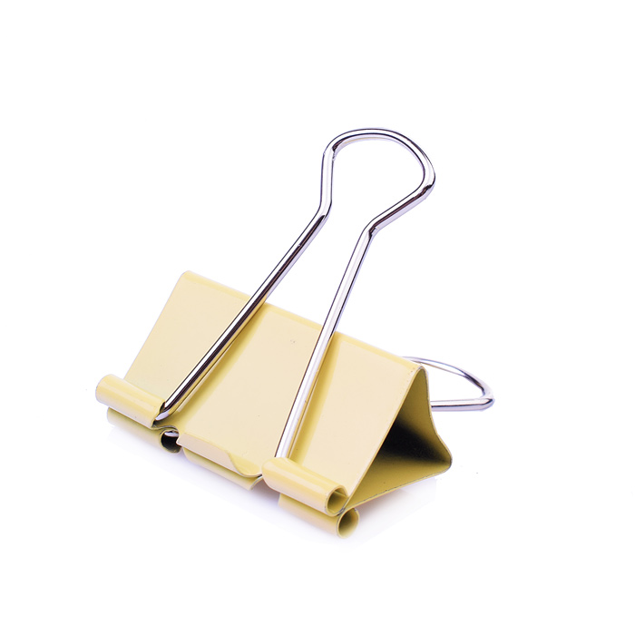 Зажим для бумаг "Pastel" металлический (41 мм) толщина скрепления до 17 мм, цветной ассорти