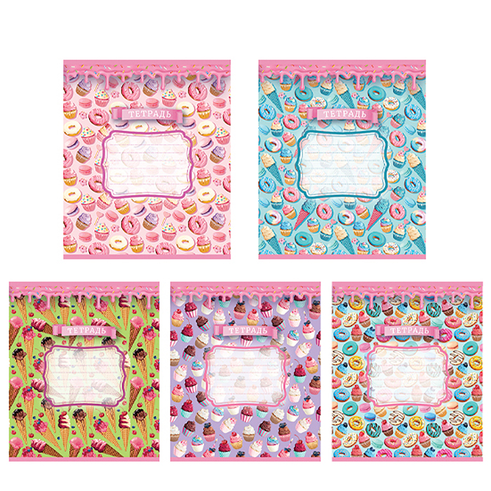 Тетрадь 12л. клетка "Пироженка"