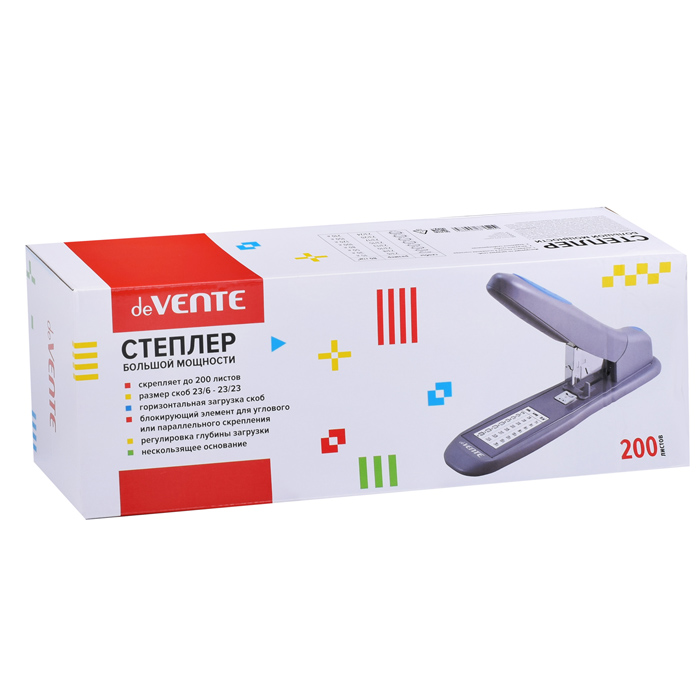 Степлер большой мощности (до 200 листов, глубина скрепления 50 мм, для скоб 23/6-23/23) в 