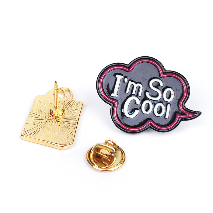 Набор значков "I am so cool!" эмалированные, размер изделий: Im so cool 3,3x2,4 см, очки 3,8x1,3 см,